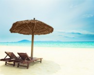 white sandy beaches